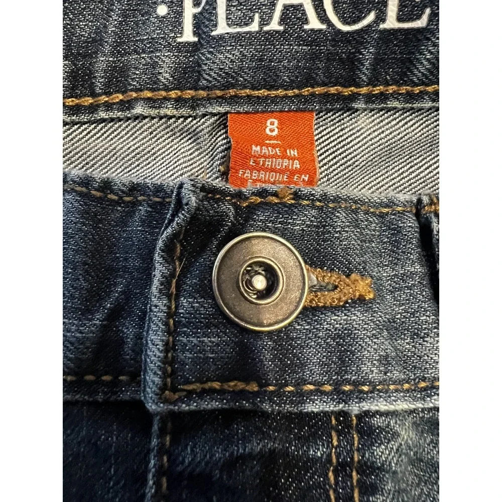 Childrens Place Boys Size 8 ‎ Bootcut Denim Blue Jeans Adjustable Waist